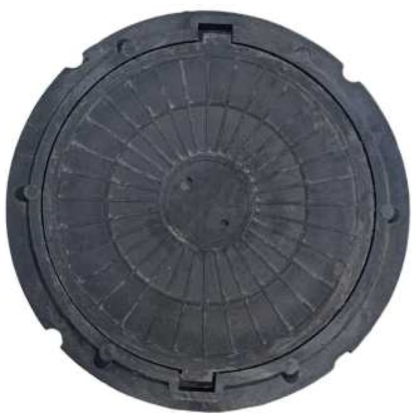 Люк полимерно-композитный легкий 760/630/60 мм 3 т (черный) Агросток 50773